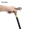 Golden Black Double Head Leopard Walking Stick Decorative Cospaly Party Fashionable Cane Halloween Crosier Cane 92cm