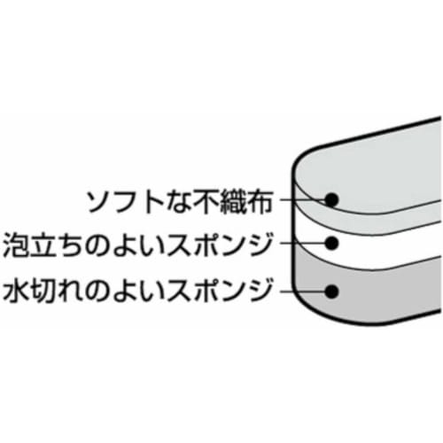 Ohe Smart Home II Dreifachschwamm, Schwarz, ca.. 12cm x 6.5cm x 3.6cm, Dreilagig, Weich, Vliesstoff, Schäumend, Ölabweisend, Hergestellt in Japan