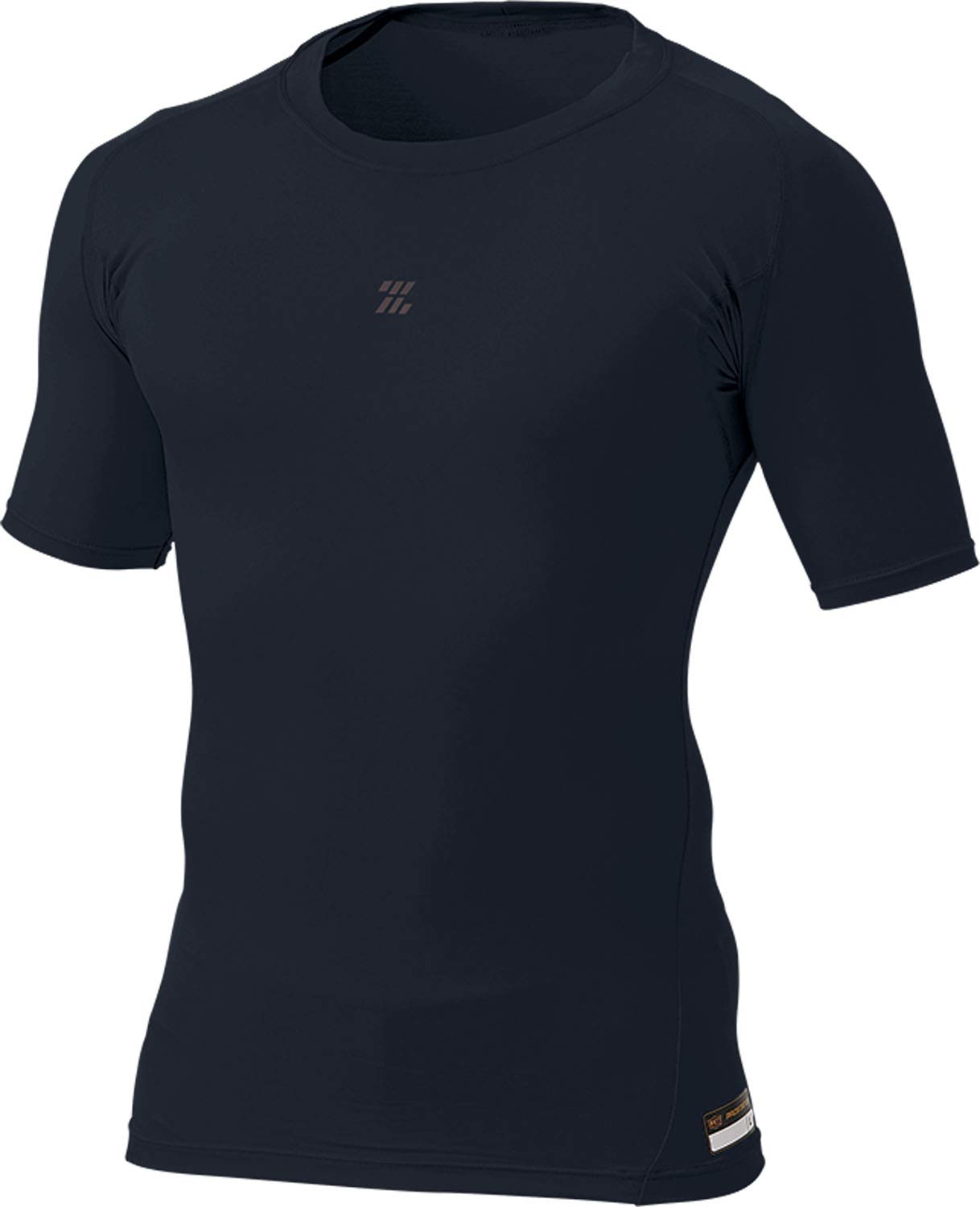 

ZETT Pro Status BPRO10 Summer Baseball Crew Short Size S Men s (1900) Undershirt, Neck, Sleeve, Compression, Black, чёрный