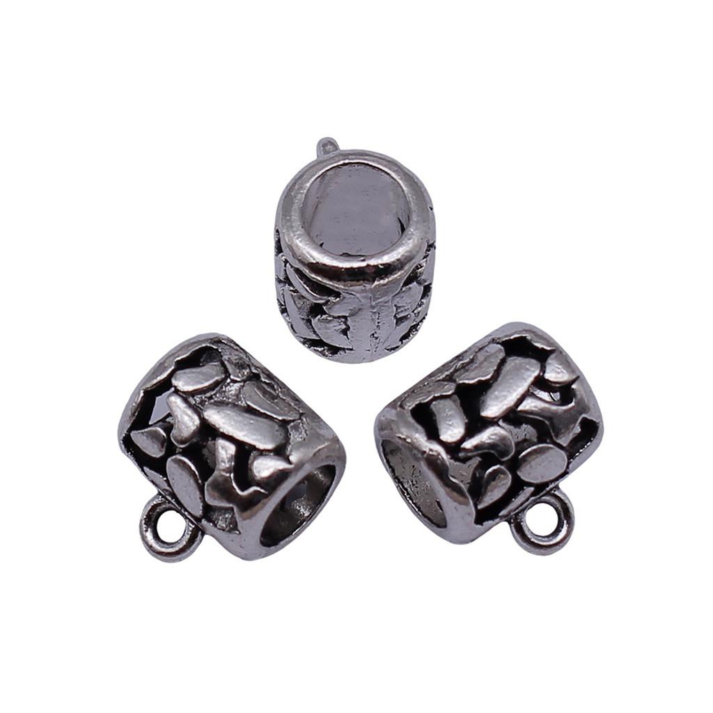 Antique Twisted Pattern Bail Connectors For Charm Attachments Craft Jewelry Accessories