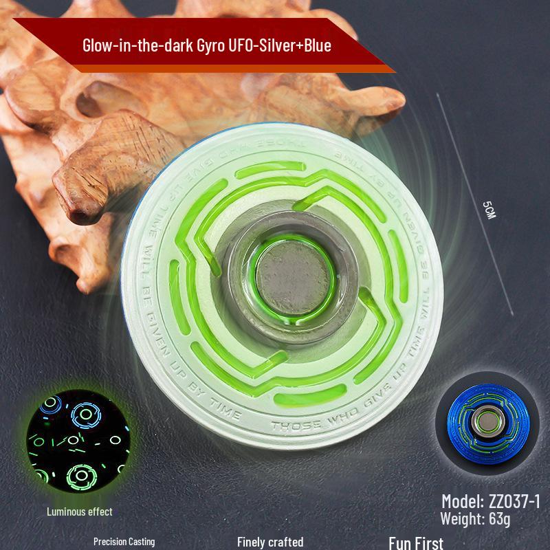 Luminous All-Metal Finger Spinner Set - Long Spin Time & Stress-Relief Toy
