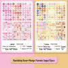 Morandi Fresh Color Retro Round Stickers - Student Style & Self-Adhesive