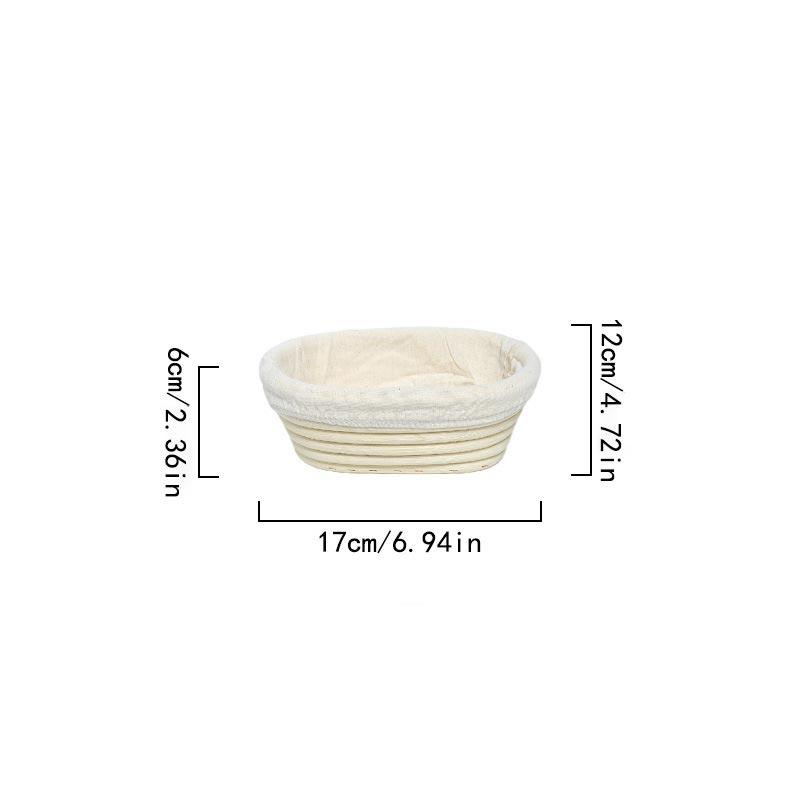 European Style Bread Fermentation Basket Baking Utensils,Bread Fermentation Basket,Rattan Weaving Storage Basket Cloth Cover