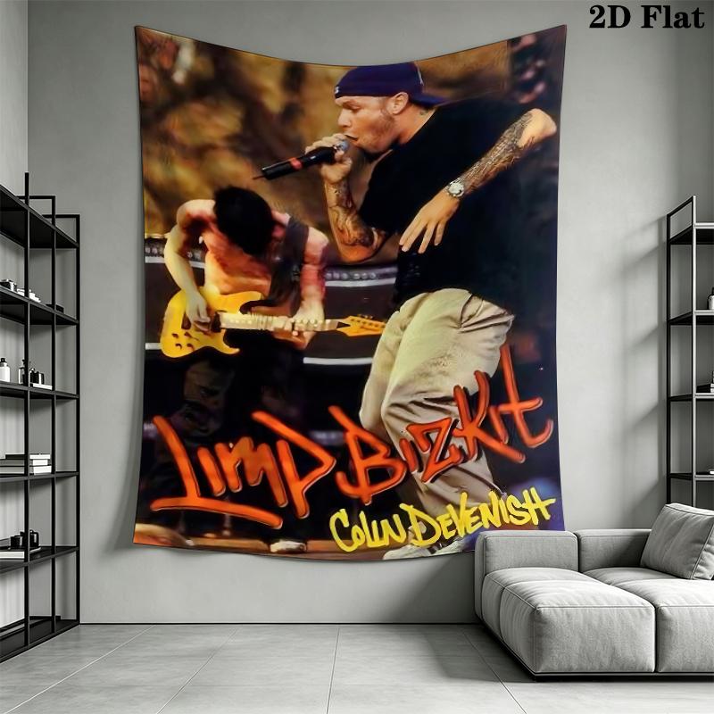 Limp Bizkit Wall Tapestry Aesthetic Wall Hanging Printed Fabric Blanket Decorative Tapestries for Bedroom Living Room Home Decor