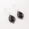 Black Onyx Gemstone 925 Sterling Silver Handcrafted Jewelry Drop/Dangle Earrings EE-164-17