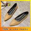 Retro versatile soft-soled single shoes women's flat-soled 2025 new four-season shoes pointed shallow mouth comfortable professional work shoes