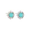 Vintage Floral Hollow Out Earrings Women Sterling Post Studs Boho Chic New Chinese Style Jewelry