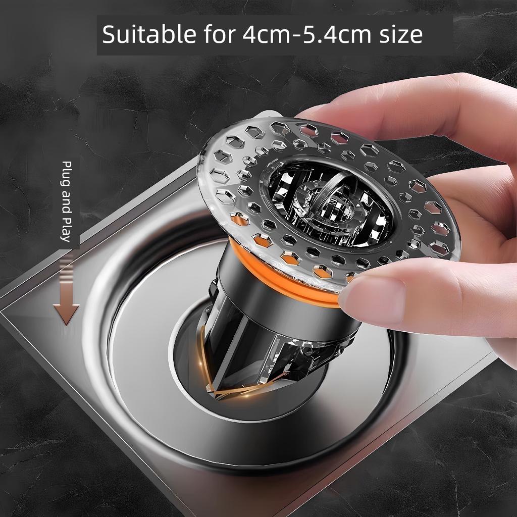 Large Diameter Extended Floor Drain Core 304 Stainless Steel Universal Bathroom Anti-Odor Anti-Backflow Floor Drain Inner Core