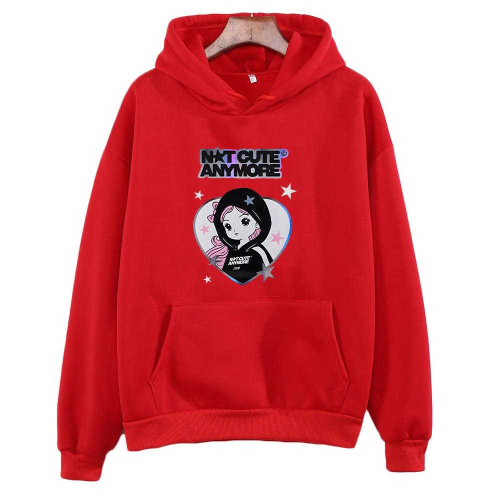 Korea Kpop ILLIT Kapuce Kapela ILLIT Už Ne Roztomilý Potisk Oblečení Pánské Dámské Trend Y2k Pulovr Unisex Ležérní Fleecová Streetwear