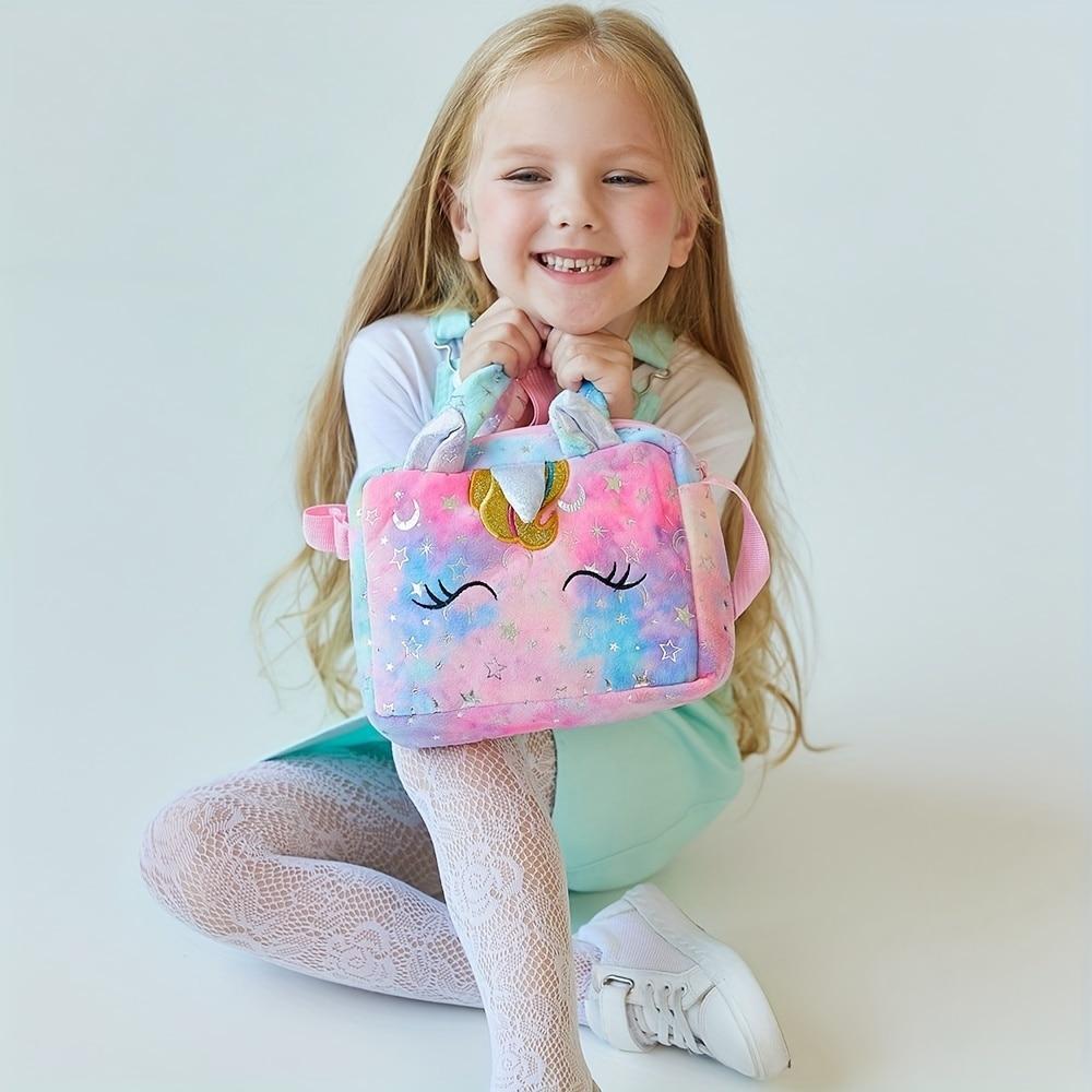 TREXORA Unicorn Design Backpack for Kids, 21x9x18cm Multicolor Lightweight Durable School Bag