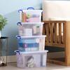 Portable Thick Transparent Storage Box Plastic Box With Lid Storage Box Toy Clothes Snack Sundries Storage Case