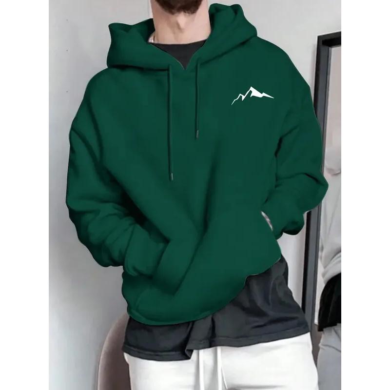 The new men's hooded sweatshirt for Spring and Autumn 2025 features a casual fashionable and soft 3D digital print