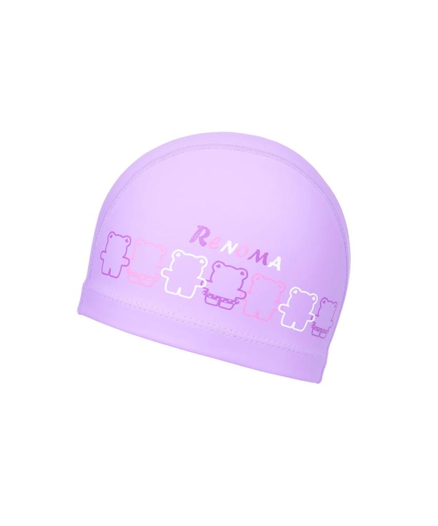Lenomasuyeongbog Kids' Heart Bear Pu Swim Cap Lavender Ro-Rc2E751-Lv