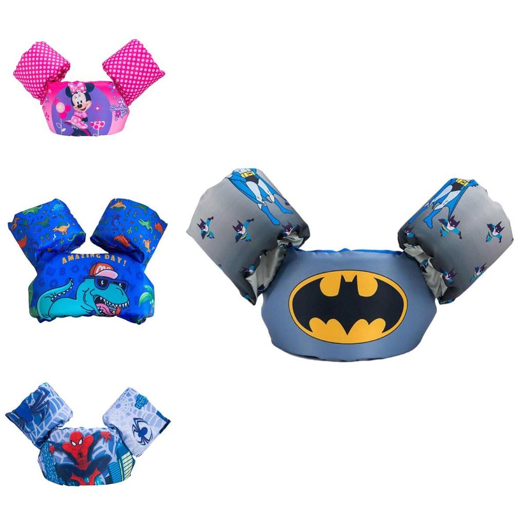 Chaleco Salvavidas Infantil para Niños, Brazaletes Flotadores para Bebés, Chaleco Flotador, Ayuda de Flotabilidad, Flotadores Tubulares para Niños Pequeños, Material Seguro y Fiable, Talla de Pecho Ajustable, Diseño de Dibujos Animados