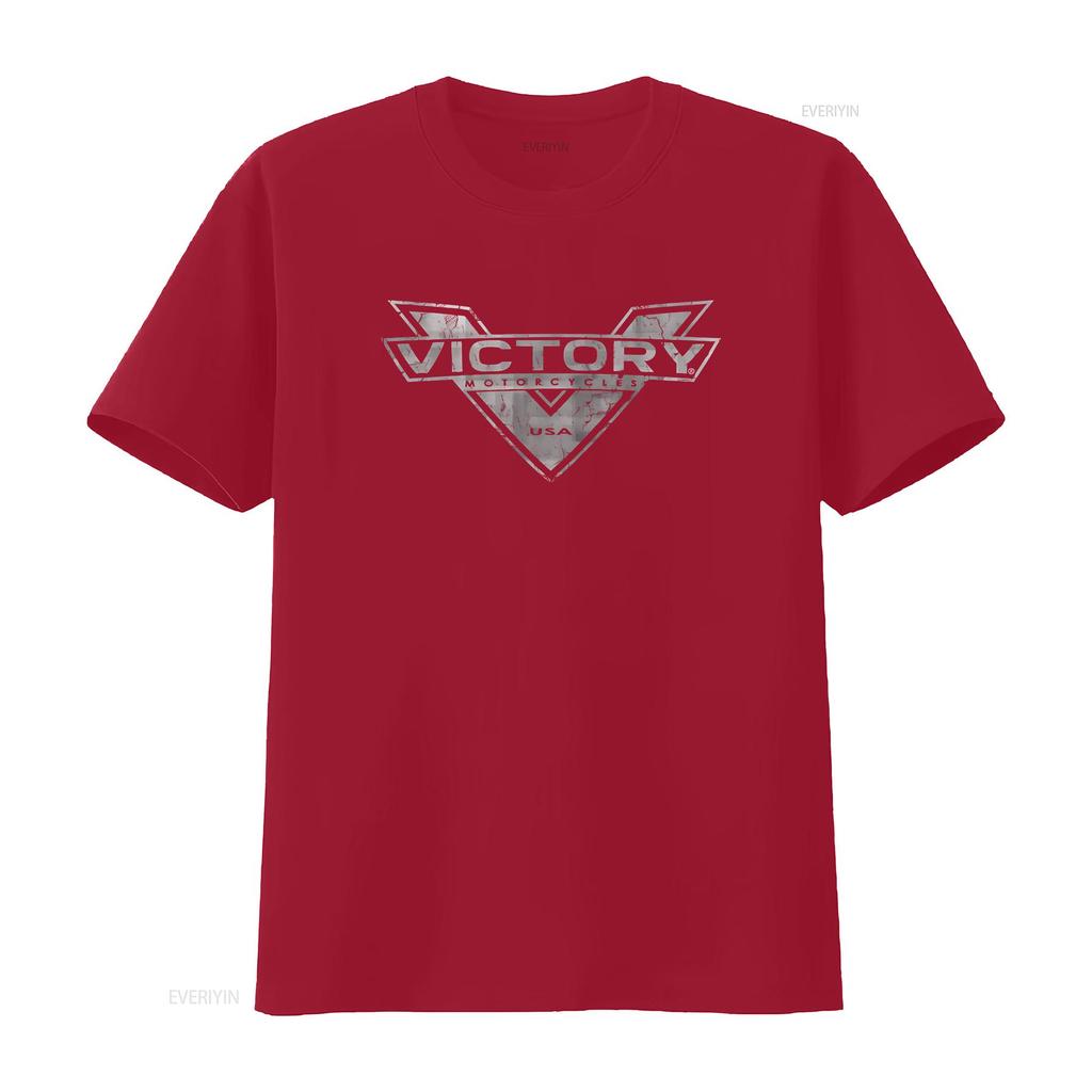 Victory Motorcycle Softstyle T Shirt Vintage Washed Homme Streetwear Designer Clothes Graphic Stretched Slightly Fashion