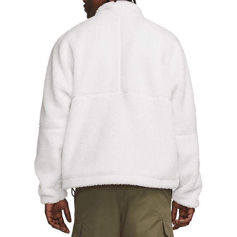 Nike Club Fleece Half-Zip Anorak Plush Jacket 'White Olive' Men's DQ4880-133