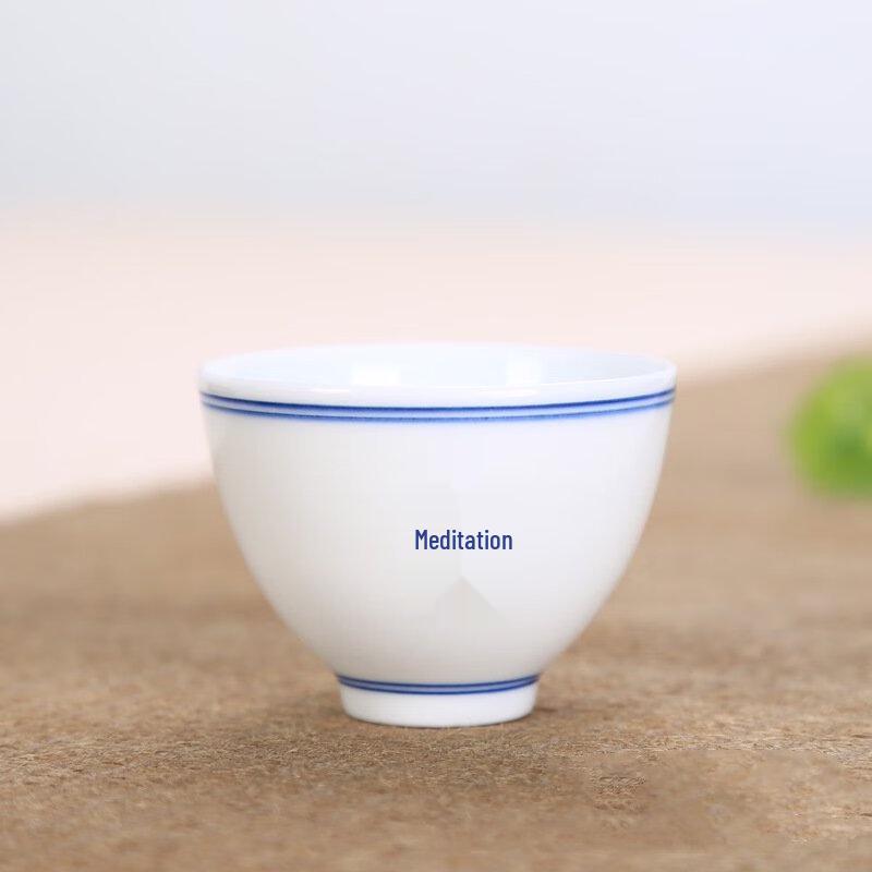 Shangqi Hand-Painted Blue and White Porcelain Teacup