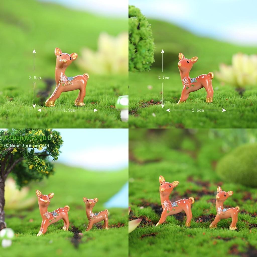 Moss Deer Resin Micro Landscape Ornament Diy Christmas Craft Material