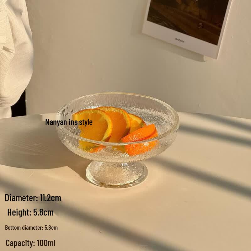 Qiwei Glacier Glass Fruit & Snack Plate
