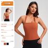Dam halterneck yogatopp med bröstkuddar - Professionella träningskläder