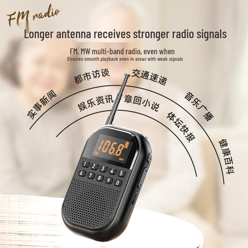 Mini Bluetooth Rechargeable FM/AM Radio with Card Slot