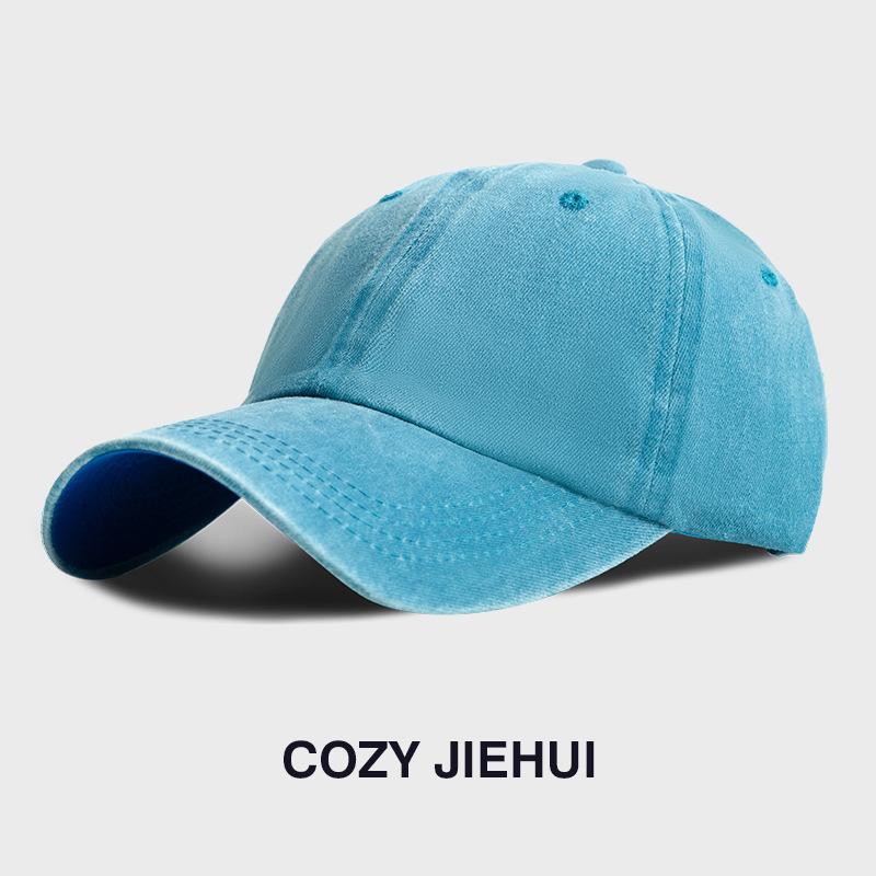 New Big Head Circumference Baseball Cap Deep Top Wide Brim Letter Embroidery Cap Internet Celebrity Versatile Solid Color Baseball Hat
