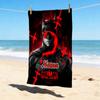 Custom Name Dark Knight Stylish Digital Printing Beach Towel Quick‑Drying Absorbent Blanket for Beach Pool Gym Travel