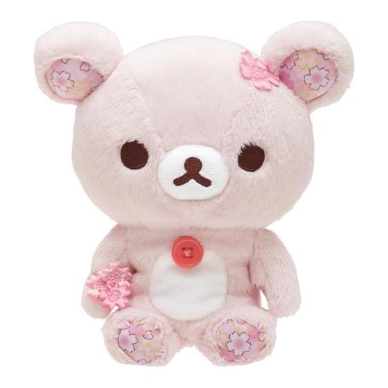 San-X Rilakkuma Sakura Theme Plush Toy Collectable Sitting Stuffed Toy Korilakkuma MV22701 Size: Approximately H160 x W150 x D90mm