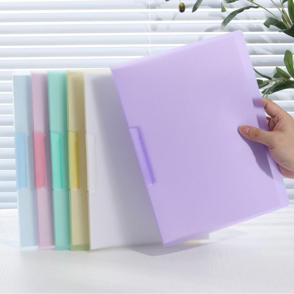 Side Buckle A4 File Folder Document Display Book Test Paper Organizer Office Folder File Bag Office School Stationery Supplies