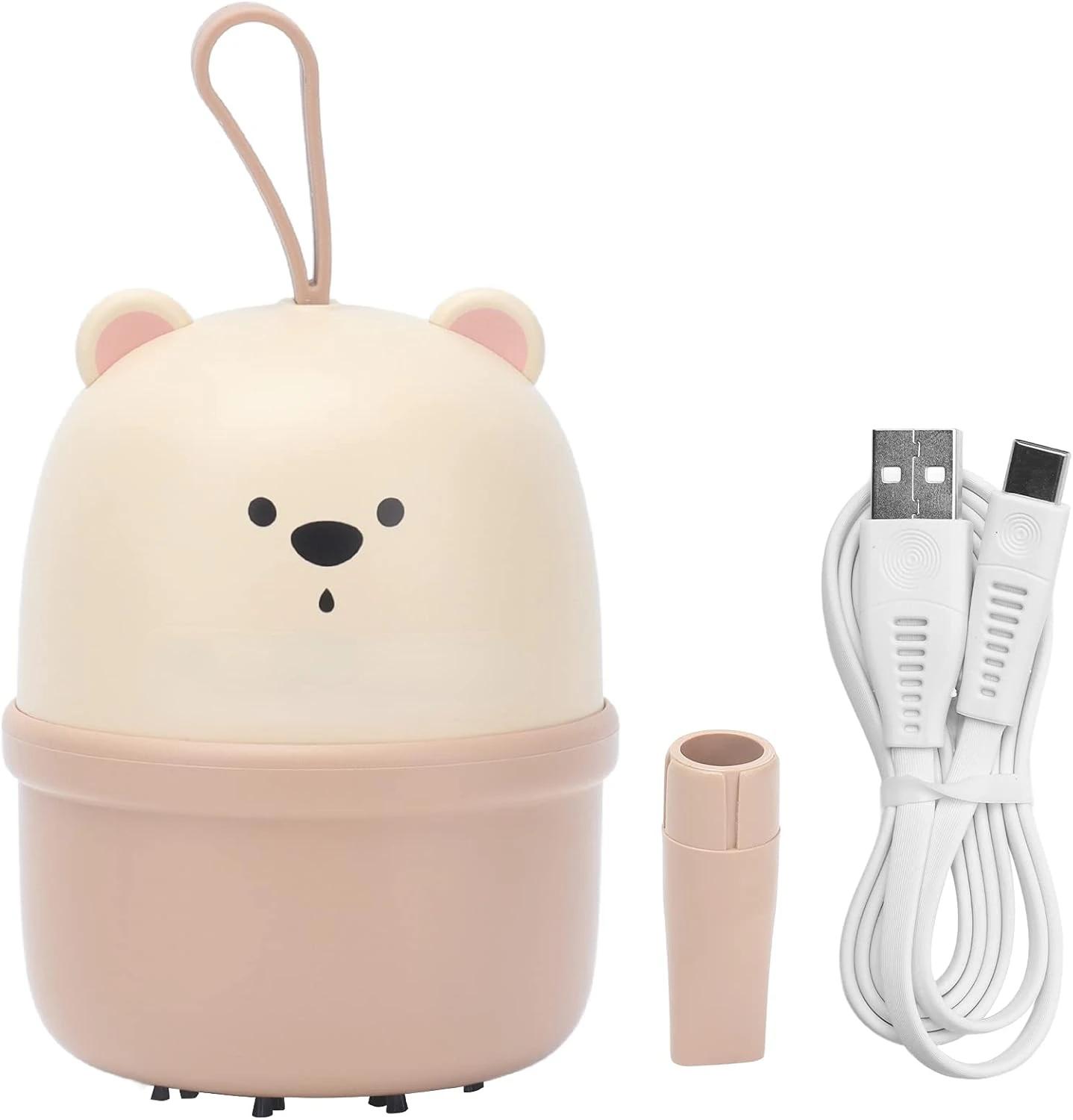 Vacuum Cleaner,  Desktop Dust Collector USB Charging  Portable   Desktop Keyboard Vacuum Cleaner for (Cream Color) Pot scrubber