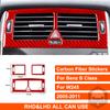 For Benz B Class W245 2005-2011 Real Carbon Fiber Sticker Air Conditioning Vent Panel Cover Car ide Decorative Accessories