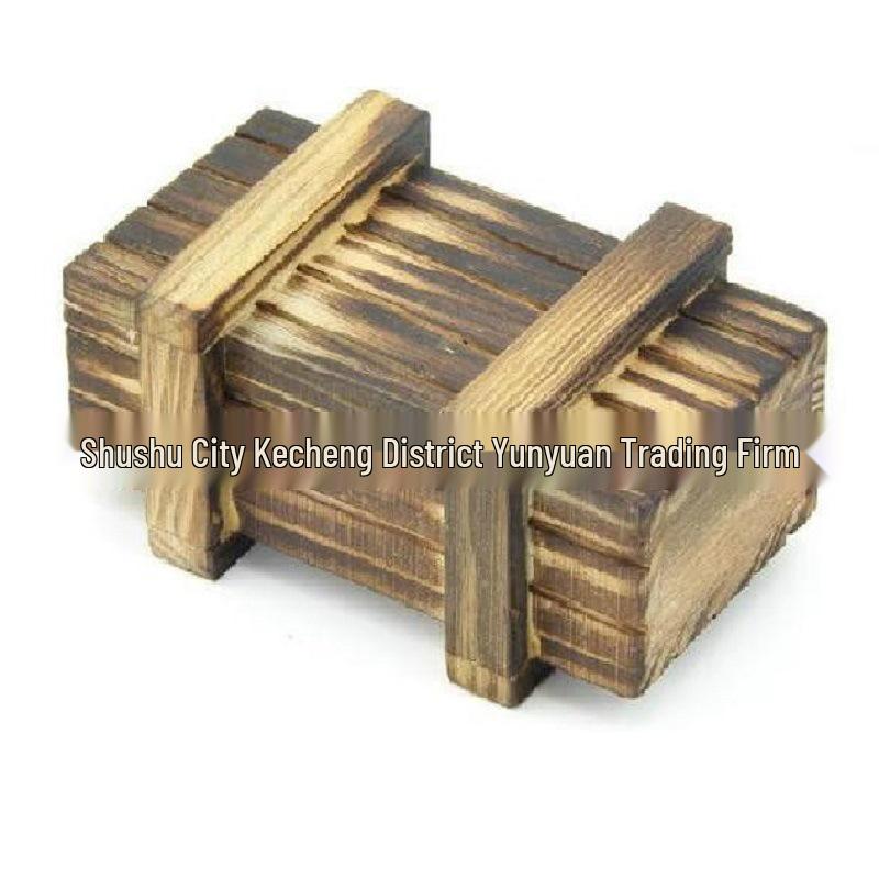 Vintage Three-Fold Magic Box: Kongming Lock Puzzle for Creative Escape Room Experience