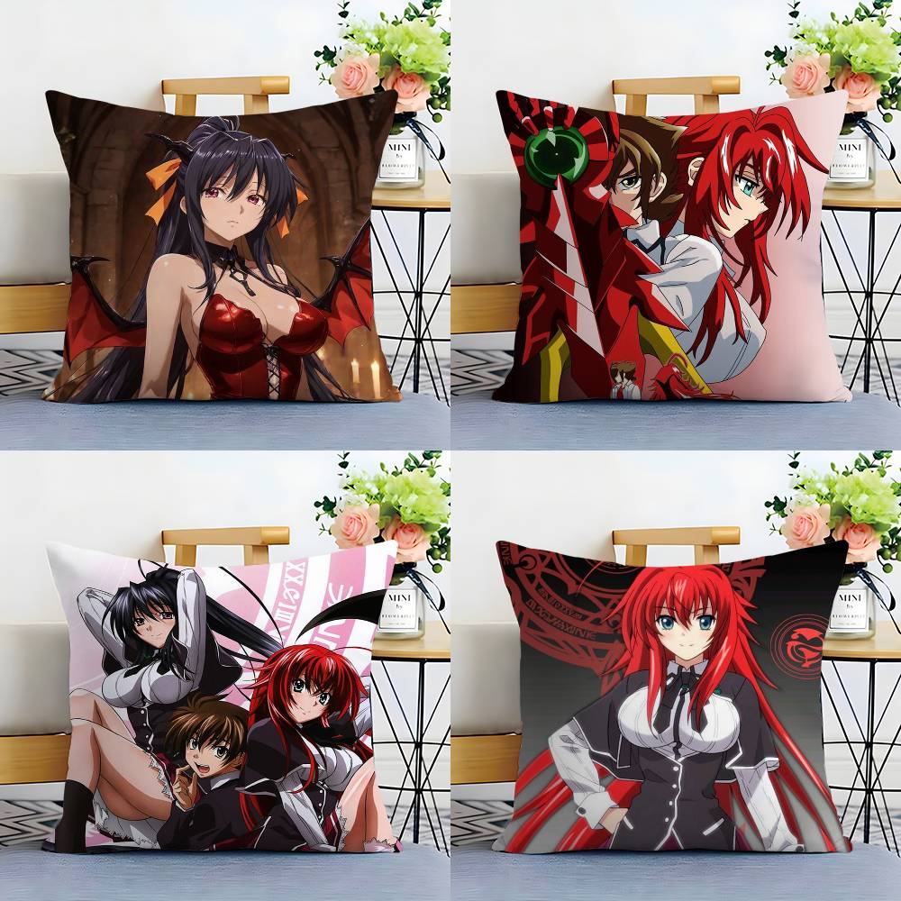 HHigh School DxD Pillow Case Plush Fabric Soft Double Sided Print Sofa Cushion Cover Throw Pillow Covers