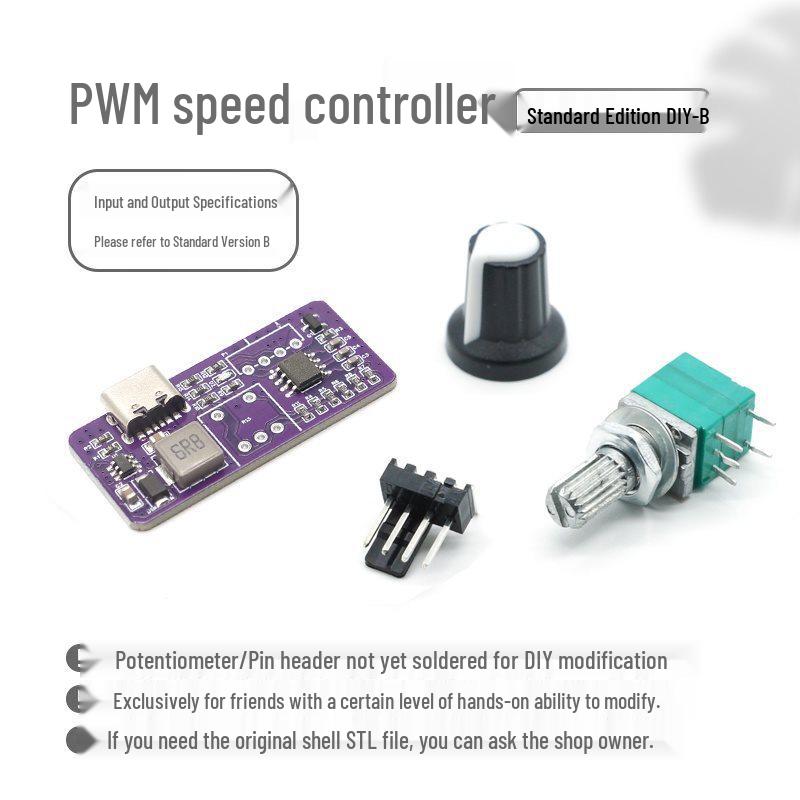 Type-C PWM Speed Controller for 4-Wire Fans In DIY Water Cooling Systems