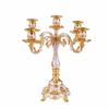 Five-Arm Candelabra Elegant Zinc Alloy Candlestick with Four Feet