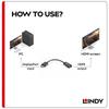 LINDY DisplayPort To HDMI 4K Conversion Cable Male/Female (Part Number 41718)
