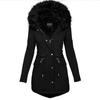 Women's Fashion Fleece Hooded Coat Lamb Wool Cotton Padded Warm Winter Coat