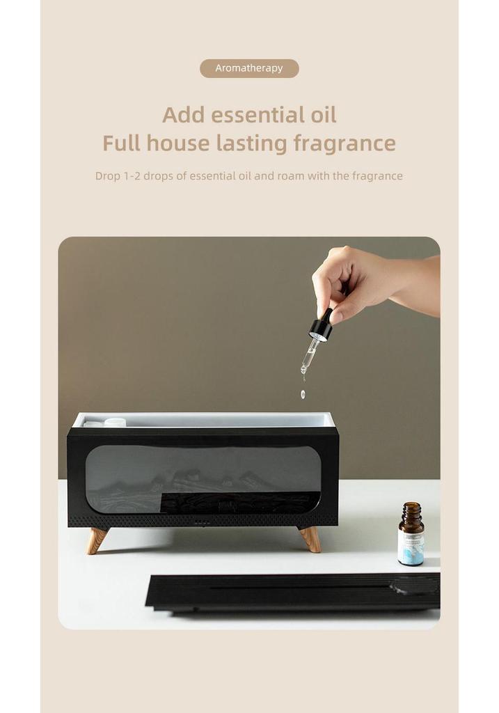 USB Simulated Fireplace Flame Humidifier & Night Light for Home & Bedroom