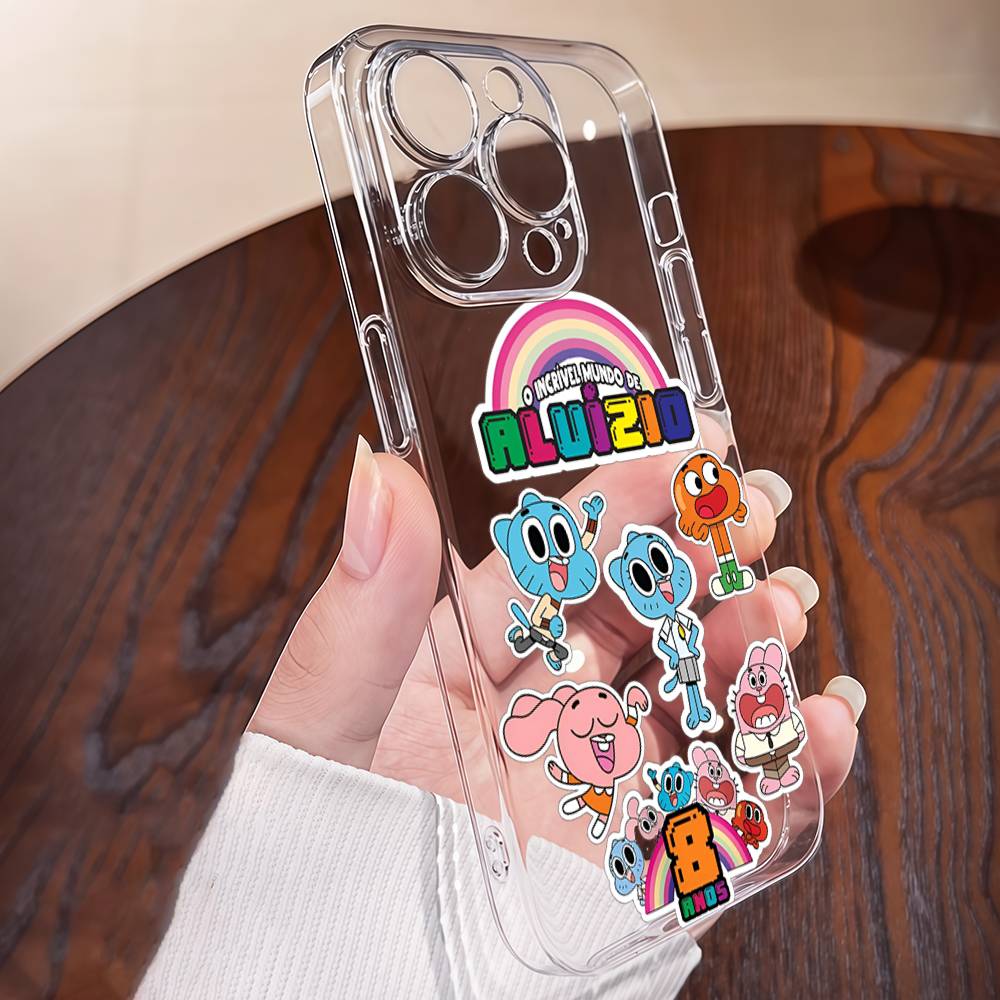 Die erstaunliche Welt von Gumball Hülle für IPhone 17 16 15 14 13 12 Mini 11 Mini Pro Max Transparente Silikonhülle