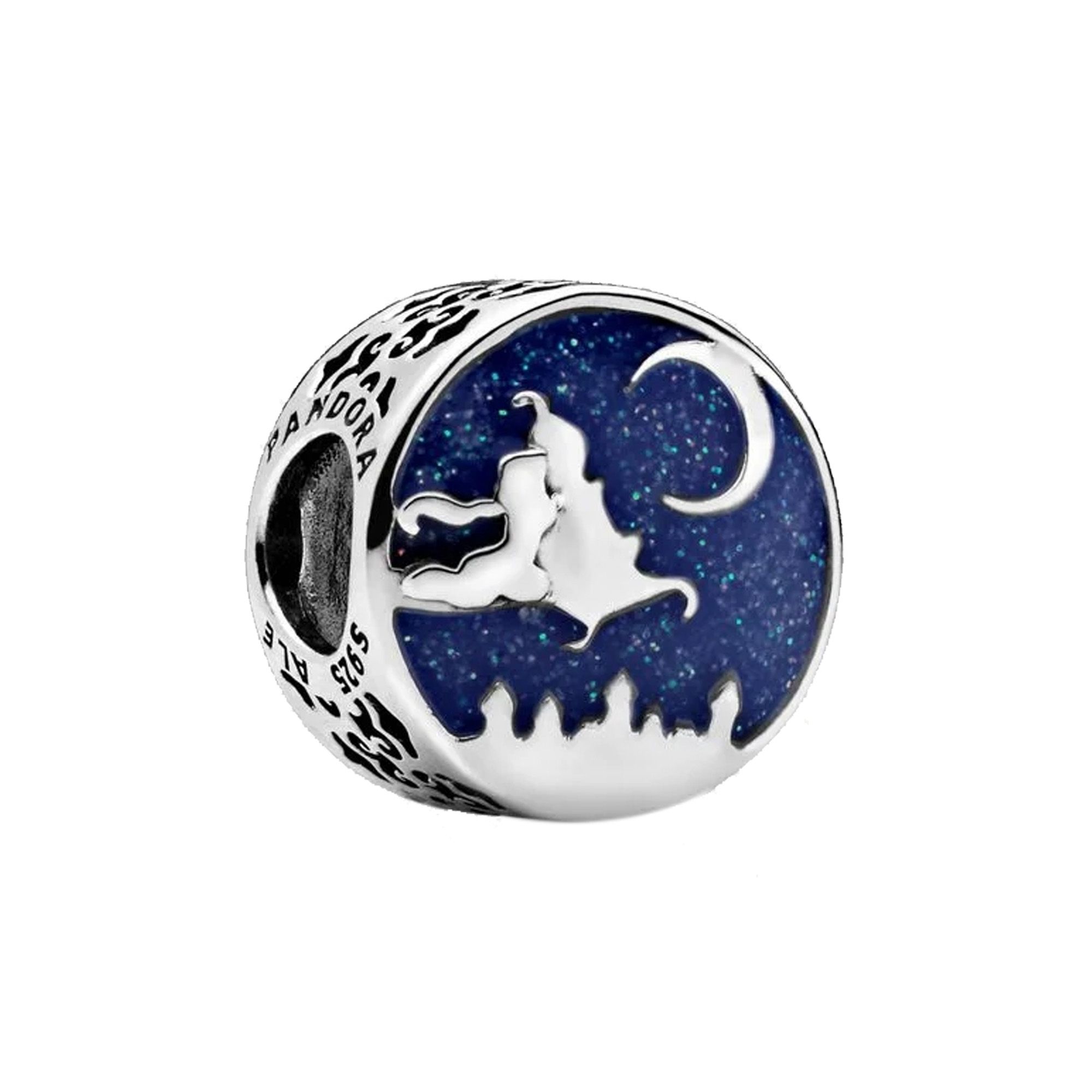 Pandora Disney Aladdin And Jasmine Flying Carpet Charm Pendant Women charm pendant Blue 798039ENMX Blue
