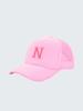 1pc Kid's 26 Alphabet Baseball Cap, Fashion Versatile Casual Sun Hat,Pink Mesh Breathable Trucker Cap, Suitable For Girls