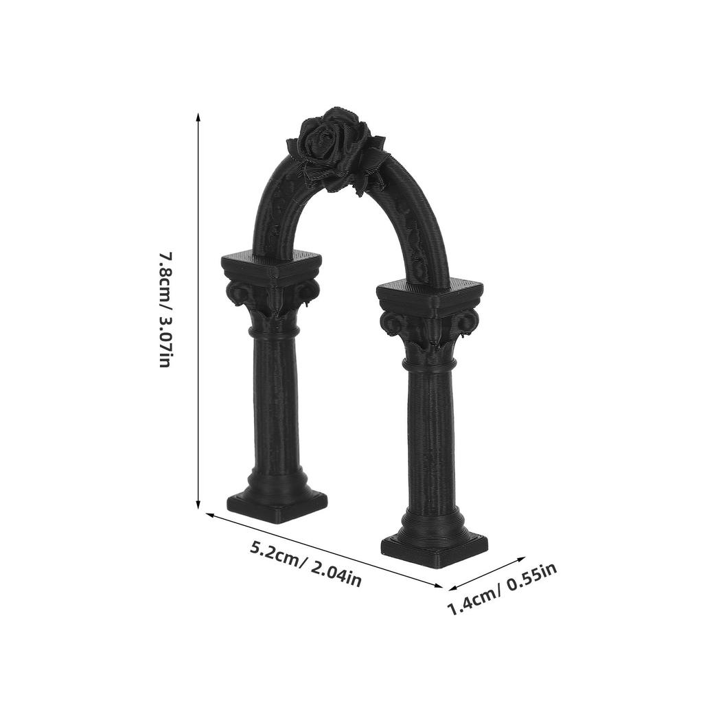 Roman Column Arch Miniature Classic European Style Mini Archway for Fairy Garden Wedding Diorama Architecture Accessory