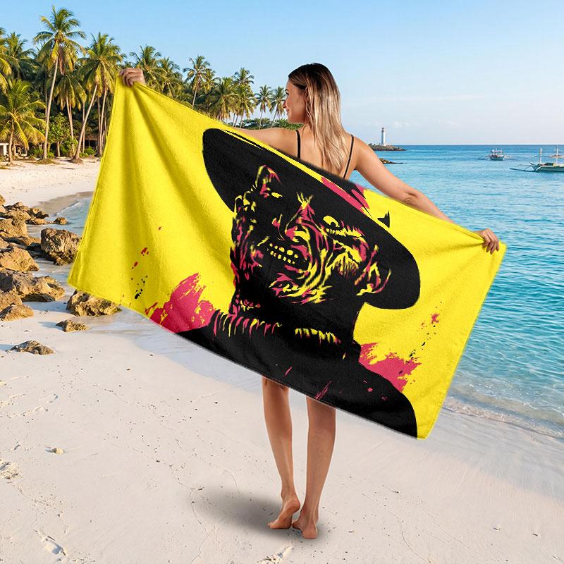 Large Beach TowelA Nightmare on Elm Street Freddy Krueger Soft Absorbent Towel Beach Bath Home Use