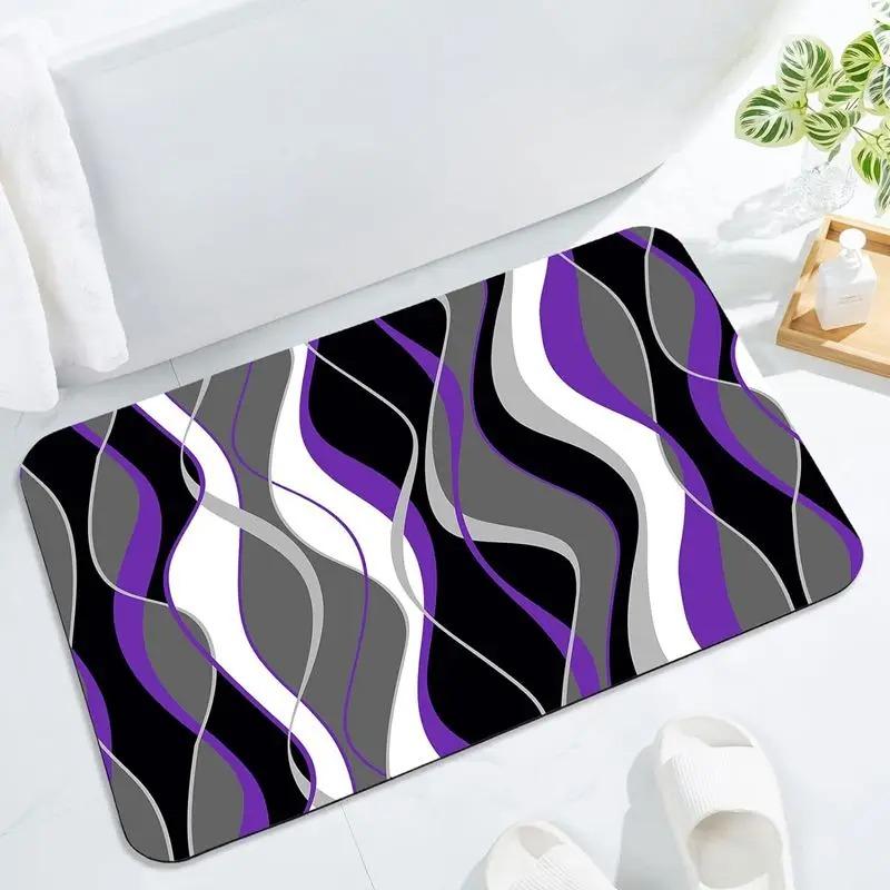 Colorful Marble Texture Door Front Mat Decoration Home Bathroom Floor Mat