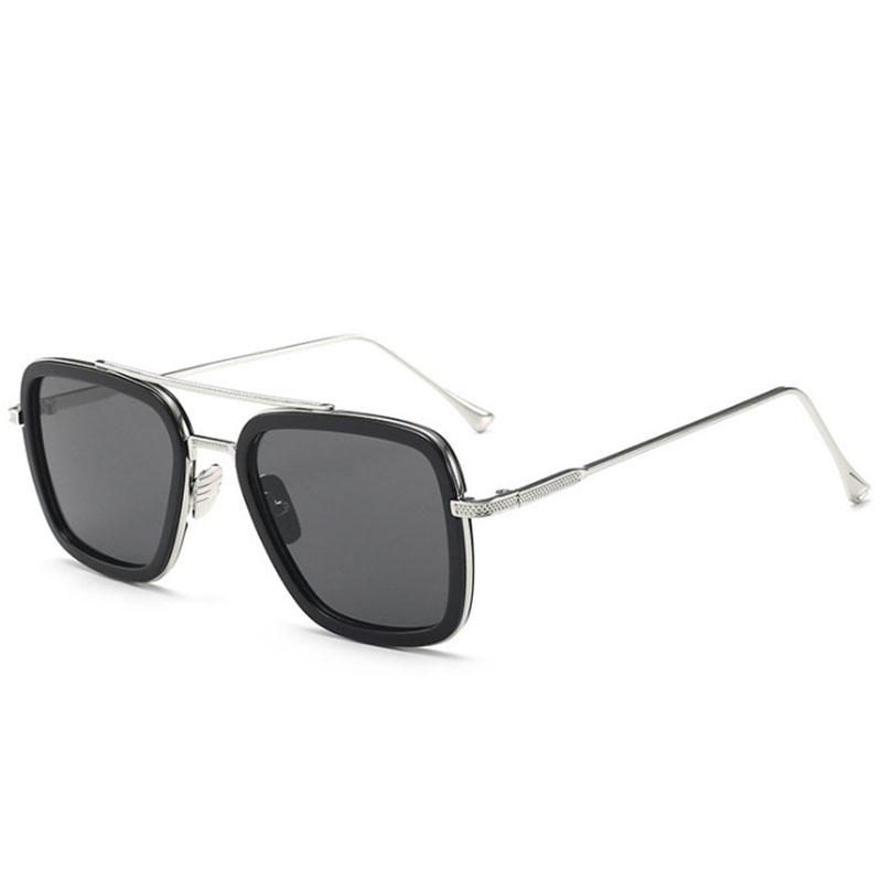 New Mens Metal Square Sunglasses Fashion Mens UV Resistant Sun Glasses Classics Vintage Male Eyewear Fit UV400 Oculos De Sol