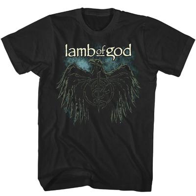 Lamb of God Crow  Mens Rock and Roll Music Classic Band Tee New Black Unisex T-Shirt