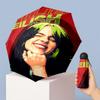 Billie Eilish Printed 5?Fold Mini Umbrella 8?Rib Windproof Compact Umbrella For Women Pocket Carry