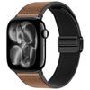 Silicone+Leather Strap for Apple Watch 11 10 42mm 46mm Ultra 3 49mm Magnetic Bracelet iWatch 9 8 7 6 5 SE3 45/41mm 40/44mm Band