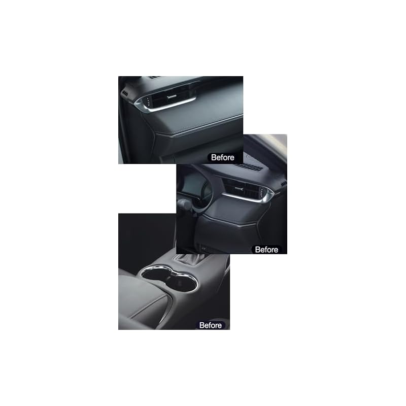 Tsuchiya Yac Vehicle-Specific Product for 80 Series Harrier: Air Conditioner Drink Holder, Driver's Seat, and Passenger's Seat Console Tray Set