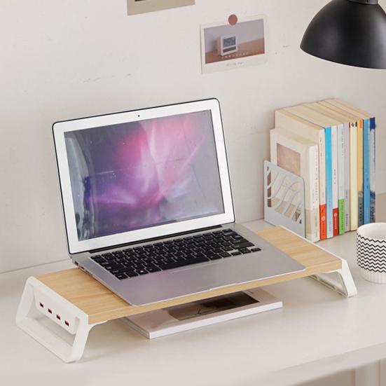 Computer Monitor Rack USB Expansion Dock Stand Ergonomic Design Strong Load-Bearing Desktop Laptop Holder